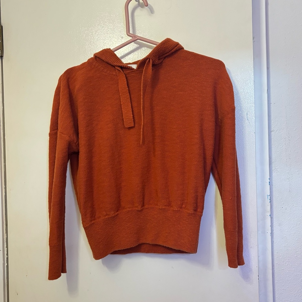 Madewell Terracotta Knit Hoodie